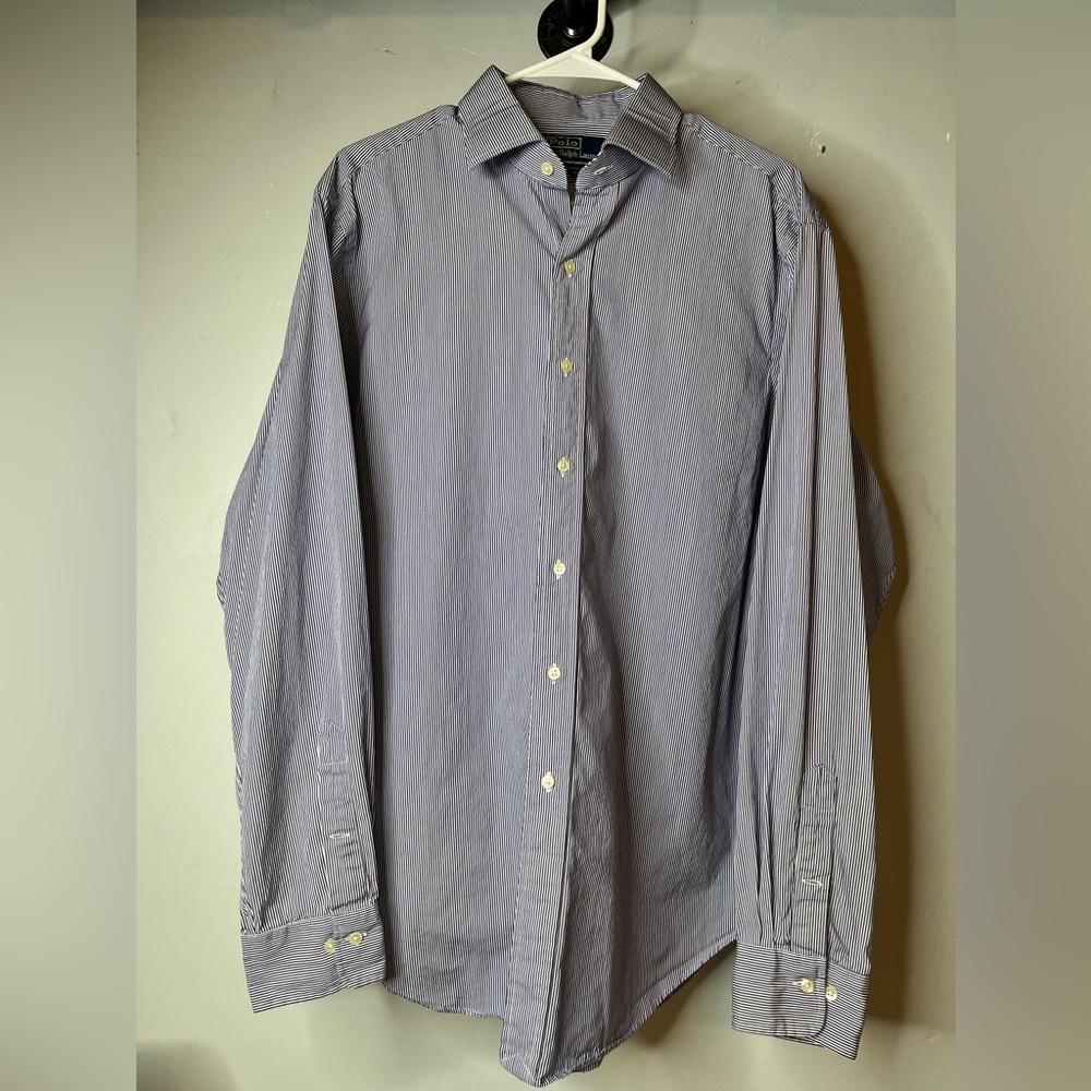 Ralph Lauren Men's size 16 1/2 Navy Pinstripe Dress Shirt